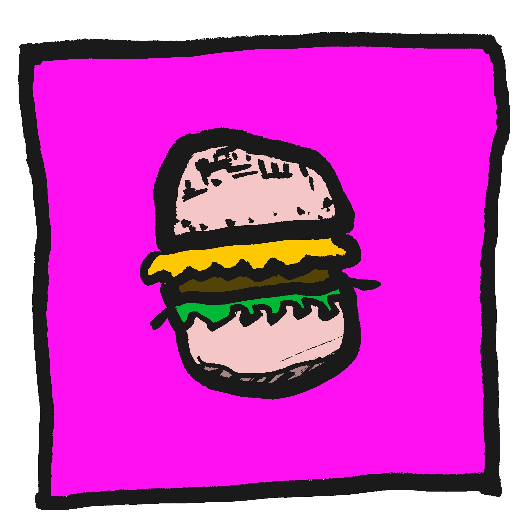 Smash burger illustration